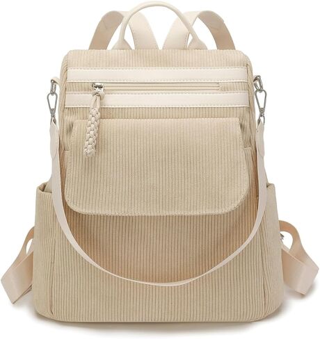 LY&SQ Women Anti-theft Backpack Purse Nylon Travel Casual Shoulder Bag Fashion Ladies Work Satchel Bags(Black) in Saudi Arabia