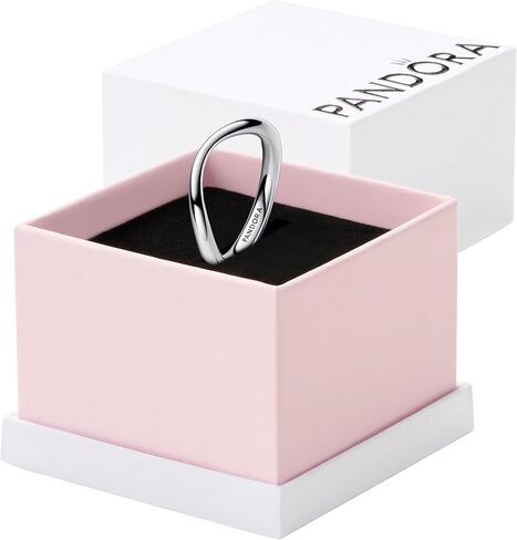 خاتم Pandora Essence على شكل عضوي - خاتم من الفضة الإسترليني - هدية للنساء - يتضمن صندوق هدايا in Saudi Arabia