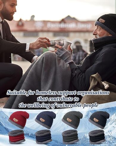 Cutecrop 72 Pcs Homeless Care Package Supplies Hygiene Kit Bulk Winter Beanie Hat Scarf Emergency Blankets Warm Skull Cap Cold Weather Blankets for Men Women Homeless First Aid Camping Multicolor in Saudi Arabia