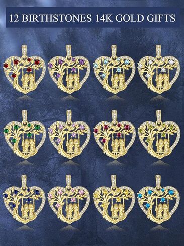 JIYVY32 14K Gold Tree of Life Necklace for Sister Christmas Gifts from Sister,Heart Jewelry with Birthstone Pendant for Women Female Friendship Forever My Friend in Saudi Arabia