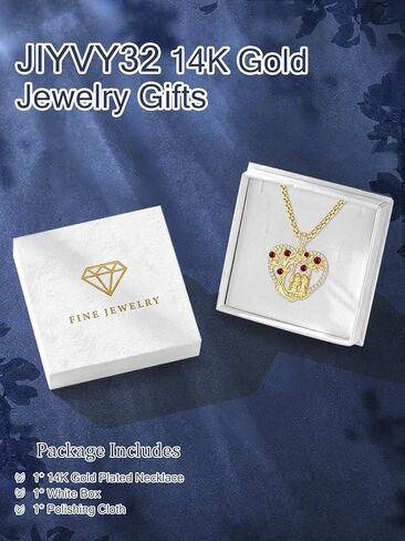 JIYVY32 14K Gold Tree of Life Necklace for Sister Christmas Gifts from Sister,Heart Jewelry with Birthstone Pendant for Women Female Friendship Forever My Friend in Saudi Arabia