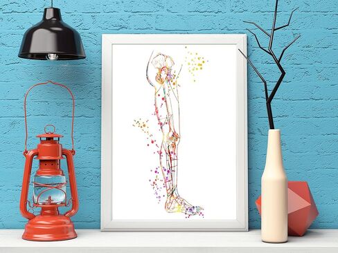 Leg Art Print Skeleton Leg Art Print, Medical Art work, Office decor, Doctor, Nurse, Hospital Pediatrics Chiropractor Wall Art Art Prints, Medical Gifts - UnFramed 8x10 inch in Saudi Arabia