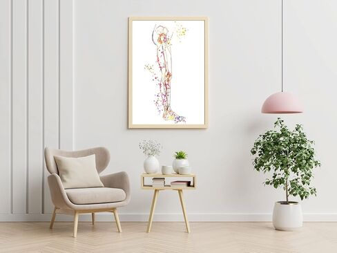 Leg Art Print Skeleton Leg Art Print, Medical Art work, Office decor, Doctor, Nurse, Hospital Pediatrics Chiropractor Wall Art Art Prints, Medical Gifts - UnFramed 8x10 inch in Saudi Arabia