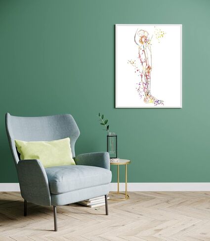 Leg Art Print Skeleton Leg Art Print, Medical Art work, Office decor, Doctor, Nurse, Hospital Pediatrics Chiropractor Wall Art Art Prints, Medical Gifts - UnFramed 8x10 inch in Saudi Arabia