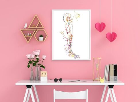 Leg Art Print Skeleton Leg Art Print, Medical Art work, Office decor, Doctor, Nurse, Hospital Pediatrics Chiropractor Wall Art Art Prints, Medical Gifts - UnFramed 8x10 inch in Saudi Arabia