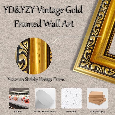 YD&YZY Gold Framed Bathroom Wall Art Mona Lisa Humor Amusing Toilet Art Pinching Nose Wall Decor Funny Vintage Painting Picture Print Whimsical Bathroom Restroom 8x10 inch Small Framed in Saudi Arabia