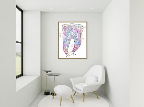 Dental Art Teeth Art Print Tooth Art Mouth Medical Art work, Office decor, Doctor, Nurse, Hospital Pediatrics Chiropractor Wall Art Art Prints, Medical Gifts - UnFramed 8x10 inch in Saudi Arabia