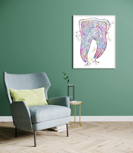 Dental Art Teeth Art Print Tooth Art Mouth Medical Art work, Office decor, Doctor, Nurse, Hospital Pediatrics Chiropractor Wall Art Art Prints, Medical Gifts - UnFramed 8x10 inch in Saudi Arabia