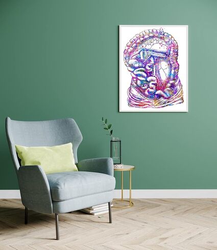 Body Art Prints Skeleton Art, Intestine Art Print, Medical Art work Office decor, Doctor, Nurse, Digital Prints, Art Prints, Medical Gifts - UnFramed 8x10 inch in Saudi Arabia