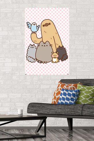 Pusheen - ملصق حائط جماعي، مقاس 34 بوصة × 22.4 عرض، إصدار غير مؤطر in Saudi Arabia