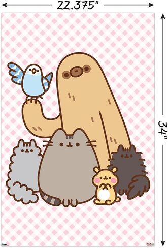 Pusheen - ملصق حائط جماعي، مقاس 34 بوصة × 22.4 عرض، إصدار غير مؤطر in Saudi Arabia
