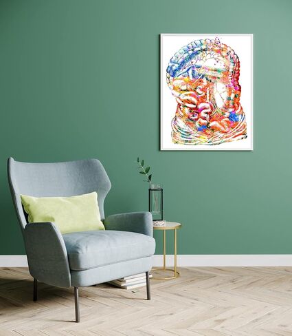 Intestine Art Print, Medical Art work Body Art Prints Skeleton Art, Office decor, Doctor, Nurse, Hospital Pediatrics Chiropractor Wall Art Art Prints, Medical Gifts - UnFramed 8x10 inch in Saudi Arabia