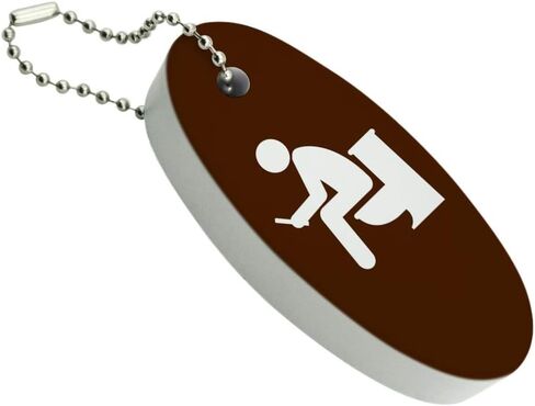 Graphics and More Man Pooping on Toilet Funny Floating Keychain Oval Foam Fishing Boat Buoy Key Float in Saudi Arabia