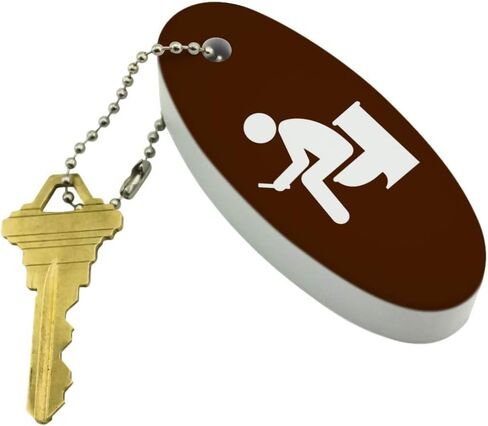 Graphics and More Man Pooping on Toilet Funny Floating Keychain Oval Foam Fishing Boat Buoy Key Float in Saudi Arabia