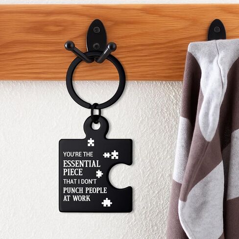 RPBAGW Funny Coworker Gifts for Women Men, Office Friendship Puzzle Keychain Appreciation Gifts for Coworkers Work Besties Colleagues - Black in Kuwait