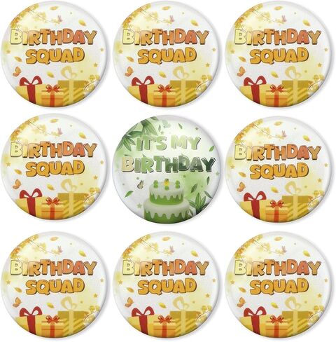 9pc Birthday Pin, It's My Birthday Pin, Happy Birthday Pin with Birthday Squad in Saudi Arabia
