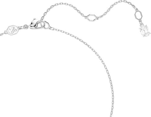 Swarovski Stilla Pendant, Square Cut, Clear, Rhodium Finished in Saudi Arabia
