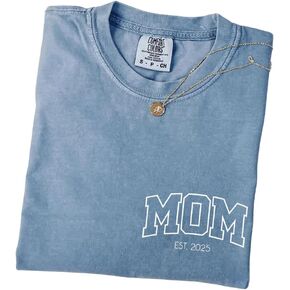 Custom Mom Dad Comfort Colors® T-Shirt,Pregnancy Announcement T-Shirt,Personalized Mama & Dad Pocket Shirt,Matching Parents Outfit Shirt in Saudi Arabia