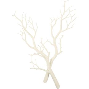BESPORTBLE 2pcs Dry Branches Christmas Floral Stems White Tree Branches Manzanita White Branches Tree Vines Stems Dried Tree Stems Wedding Vases Antler Dried Tree Branch Frosted in Saudi Arabia