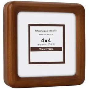 SZKYSJGS A4 Wood Picture Frame, Solid Natural Walnut Rounded Corner Photo Frame with Tempered Glass, A4 Wooden Frame Matted to 6x8, Wall or Tabletop Display in Saudi Arabia