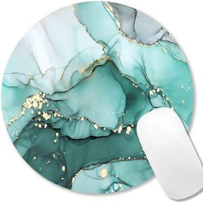 Mouse Pad, Blue Watercolor Lotus Flower Round Mouse Pad, Non-Slip Rubber Base Mousepad for Laptop Computer, Personalized Small Mousepad with Designs for Women, 7.9 x 7.9 Inch in Kuwait