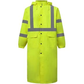 2W International 650C-3 M High-Viz Class 3 معطف المطر ليموني - متوسط in Kuwait