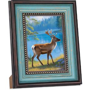 RIVERVALLA أسود 8x10 إطار الصورة خمر الذهب الخرز إطارات الصور 8 بنسبة 10 إطار الصورة الجدار شنقا منضدية العرض الرجعية ديكور المنزل الأسرة صديق الجدة أمي الأمهات عيد ميلاد الهدايا in Kuwait