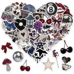 ملصقات جمالية من Pink Y2K للبنات ، 50 بكسل ، ملصقات مقاومة للماء ، 50 بكسل ، ملصقات مقاومة للماء لزجاجة المياه ، الكمبيوتر المحمول ، سجل القصاصات ، شارات الفتيات الثقافية الرجعية ، مستلزمات الحفلات Y2K (Y2K) in Kuwait