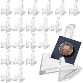 ZOCCVI 20 حامل عرض للبطاقات، حامل حامل أكريليك حامل حامل صغير، حامل بطاقات أسود صغير لعرض البطاقات الرياضية/الجامعات (2.09 بوصة) in Kuwait