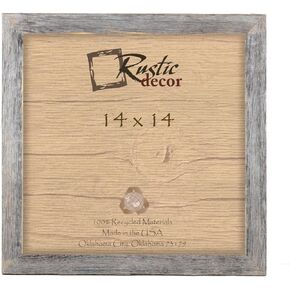 14x14-1.5" Standard Reclaimed Rustic Barn Wood Wall Picture Frame in Saudi Arabia