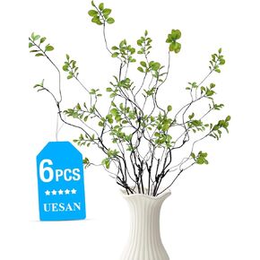 UESAN 6Pcs Artificial Faux Branches for Vases, Tall Fake Faux Greenery Stems, Realistic Faux Greenery Stems and Leaves for Vase Fillers, Table Centerpieces, Home Decor in Kuwait