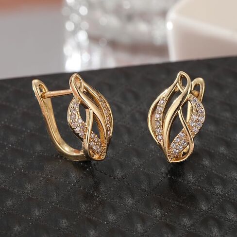 1 Pair of Elegant and Luxurious Sparkling Synthetic Zirconia Decorative Earrings, Elegant and Simple Style, Daily Casual Accessories in Saudi Arabia