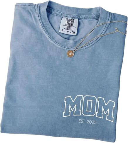 Custom Mom Dad Comfort Colors® T-Shirt,Pregnancy Announcement T-Shirt,Personalized Mama & Dad Pocket Shirt,Matching Parents Outfit Shirt in Saudi Arabia
