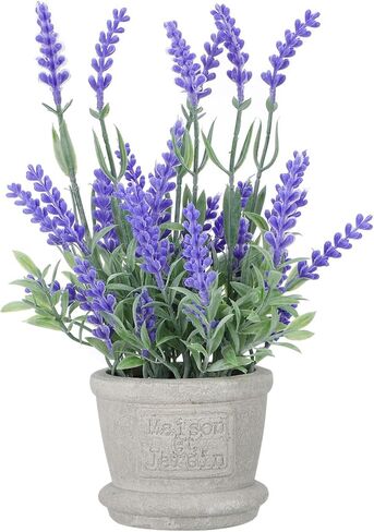 Artificial Lavender Arrangements in Pots Purple Faux Flowers for Indoor Outdoor Decor for Home Office Weddings and Garden Centerpieces Potted Plants in Saudi Arabia