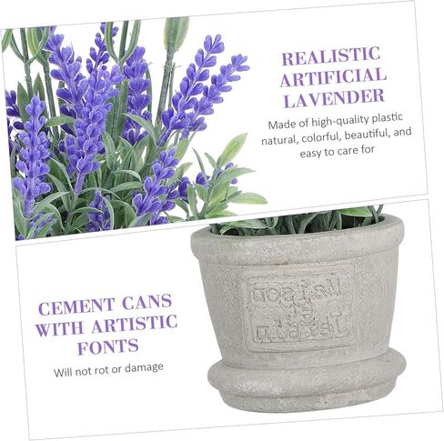 Artificial Lavender Arrangements in Pots Purple Faux Flowers for Indoor Outdoor Decor for Home Office Weddings and Garden Centerpieces Potted Plants in Saudi Arabia