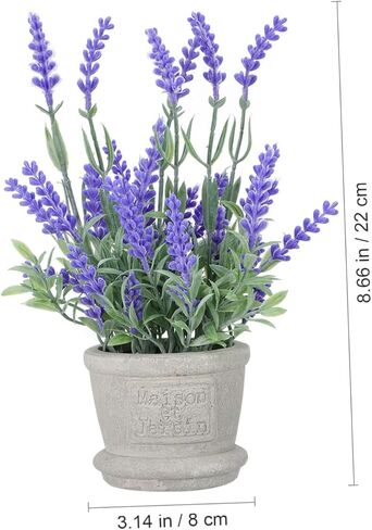 Artificial Lavender Arrangements in Pots Purple Faux Flowers for Indoor Outdoor Decor for Home Office Weddings and Garden Centerpieces Potted Plants in Saudi Arabia
