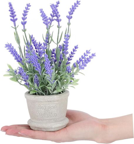 Artificial Lavender Arrangements in Pots Purple Faux Flowers for Indoor Outdoor Decor for Home Office Weddings and Garden Centerpieces Potted Plants in Saudi Arabia