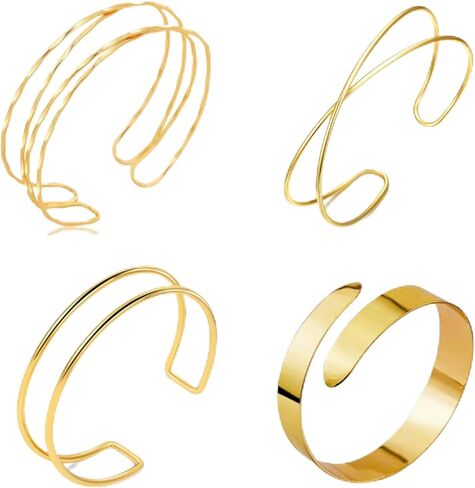 Dainty Gold Arm Cuff for Women Minimalist Arm Cuff Trendy Arm Cuff Upper Arm Simple Delicate Armband Thin Arm Bracelet Jewelry Gift in Kuwait