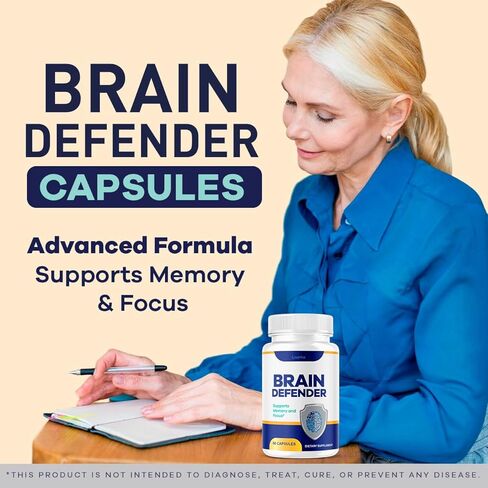 (3 Pack) Brain Defender - Official Brain Defender Supplement Advanced Pills, Natural Brain Defender Brain and Memory Support, Brain Defender Health & Wellness Multivitamin, 180 Capsules for 3 Months in Saudi Arabia
