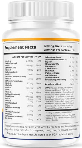 (3 Pack) Brain Defender - Official Brain Defender Supplement Advanced Pills, Natural Brain Defender Brain and Memory Support, Brain Defender Health & Wellness Multivitamin, 180 Capsules for 3 Months in Saudi Arabia