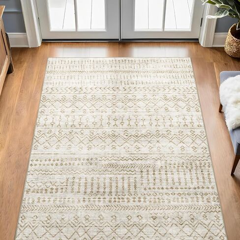 Abstract Area Rug 3x5 Entryway Green Washable Rugs Non-Slip Soft Small Area Rug Door Mat Stain Resistant Foldable Low Pile Floor Carpet for Entrance Kitchen Hallway Home Office Kids Room in Saudi Arabia