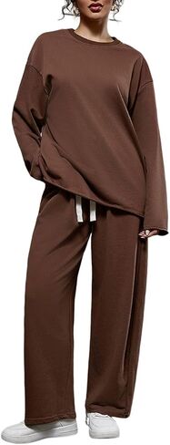 Women's 2 Piece Autumn Winter New Women's Tracksuit Set Long Sleeve Sweatshirt & Pants Casual Sportswear in Saudi Arabia