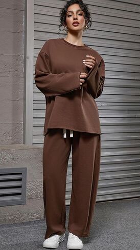 Women's 2 Piece Autumn Winter New Women's Tracksuit Set Long Sleeve Sweatshirt & Pants Casual Sportswear in Saudi Arabia