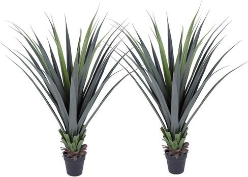 Yinleus 44inch Artificial Agave Plant Potted Plants Fake Agave Plant for Home Office Garden Indoor Outdoor Decoration (1PACK) in Saudi Arabia