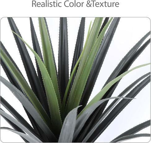 Yinleus 44inch Artificial Agave Plant Potted Plants Fake Agave Plant for Home Office Garden Indoor Outdoor Decoration (1PACK) in Saudi Arabia