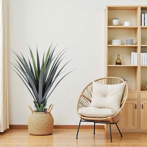 Yinleus 44inch Artificial Agave Plant Potted Plants Fake Agave Plant for Home Office Garden Indoor Outdoor Decoration (1PACK) in Saudi Arabia