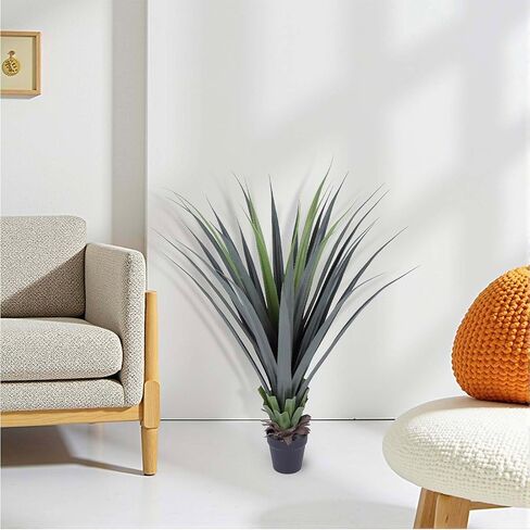 Yinleus 44inch Artificial Agave Plant Potted Plants Fake Agave Plant for Home Office Garden Indoor Outdoor Decoration (1PACK) in Saudi Arabia
