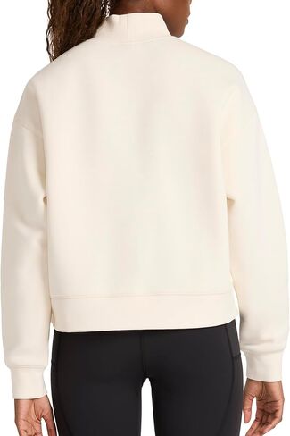 سويت شيرت نسائي من Reebok Vector Mock Neck، مقاس قياسي، نسيج قطن بوليستر متوسط ​​الوزن in Kuwait