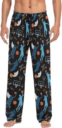 Hummingbirds Spring Pajama Pants Mens Lounge Pants Casual Men Pajama Bottoms with Drawstring & Pockets in Saudi Arabia