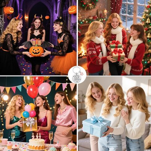 سلاسل مفاتيح Lapsia Best Friend - هدايا عيد ميلاد مضحكة للأصدقاء، هدايا عيد الميلاد للنساء، حشوات لطيفة للجوارب in Kuwait